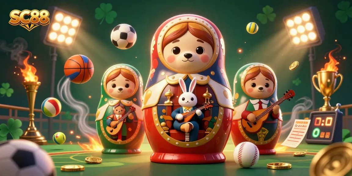 Experience SC88's vibrant scene with dynamic sports elements and engaging characters.