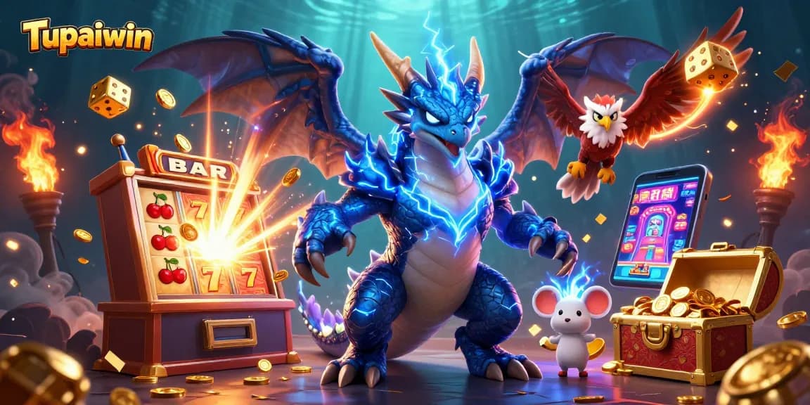 Tupaiwin showcases vibrant 3D characters with dynamic casino elements, creating an electrifying gaming experience