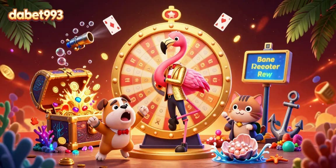 Experience vibrant casino excitement with dabet993 amid dynamic game elements and animated characters.