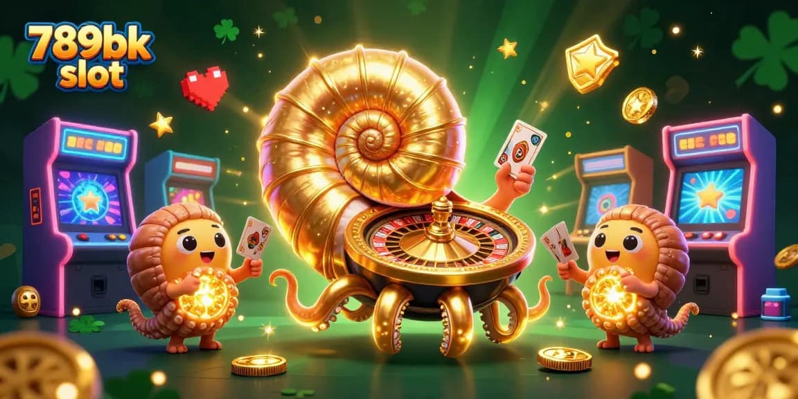 หมุนวงล้อของ 789bk slot พร้อมกับการ์ตูนขนาดใหญ่และแสงสีทองที่น่าตื่นเต้น