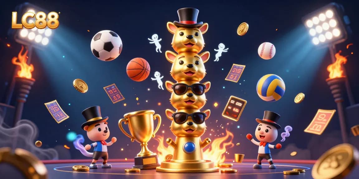 Experience winning with LC88's exciting casino games filled with dynamic sports elements and golden rewards.
