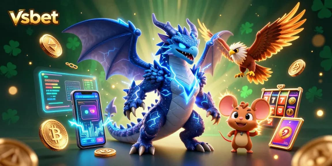 Experience thrilling gameplay at vsbet with captivating 3D illustrations of iconic casino elements.