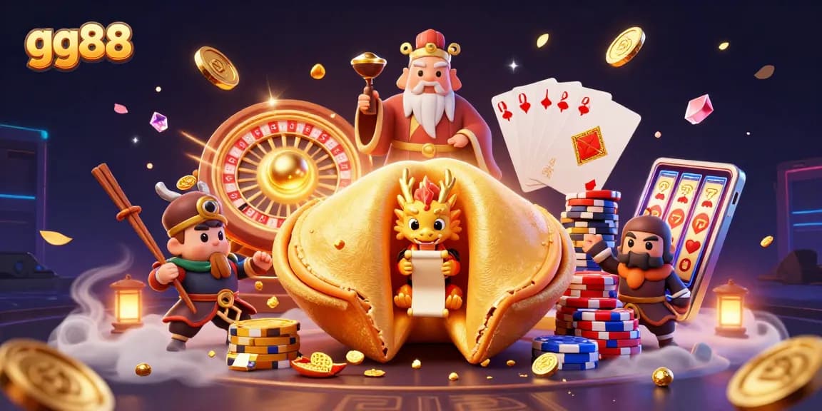 Experience winning at gg88 with vibrant gold coins, fortune elements, and an exciting casino atmosphere.