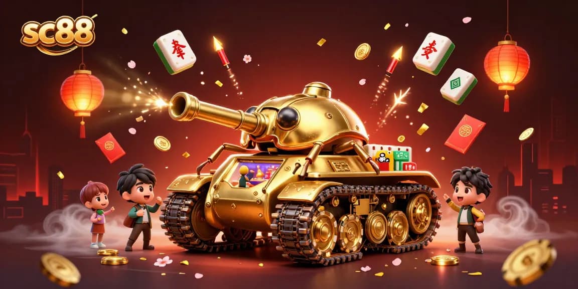 Experience sc88's vibrant casino adventure with a golden beetle tank and rich game elements.