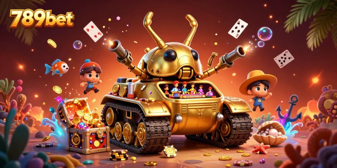 Experience thrilling entertainment with 789bet's vibrant underwater casino adventure illustration.