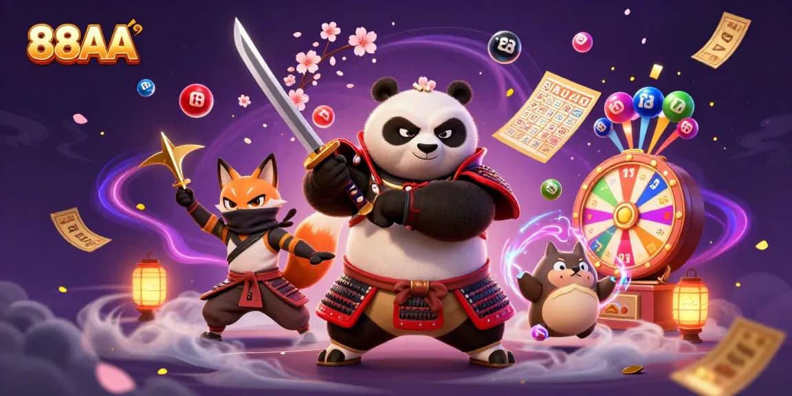 Experience the excitement of 88AA with vibrant lottery action and engaging characters.