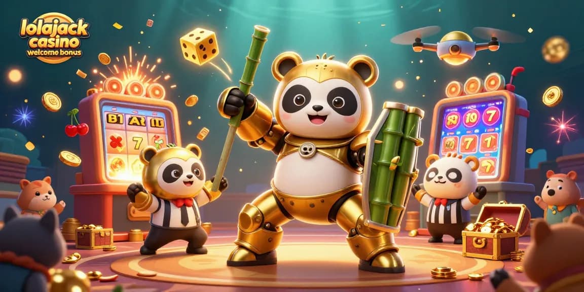 Experience the excitement of the lolajack casino welcome bonus with vibrant animations and thrilling game elements.