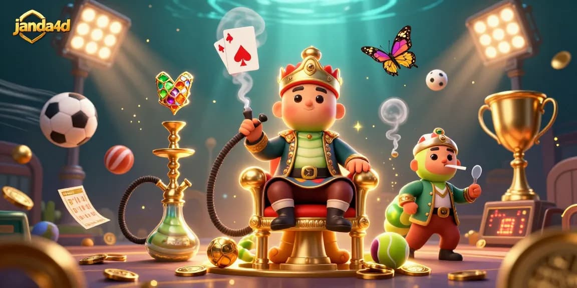Janda4d menghadirkan keseruan taruhan dengan simbol poker fantastis dan koin emas yang berkilauan.