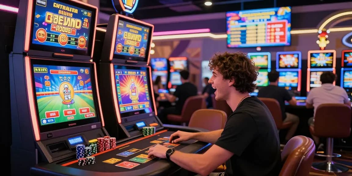 Exciting gaming moment at being-there.org.uk featuring vibrant credit card casino atmosphere.