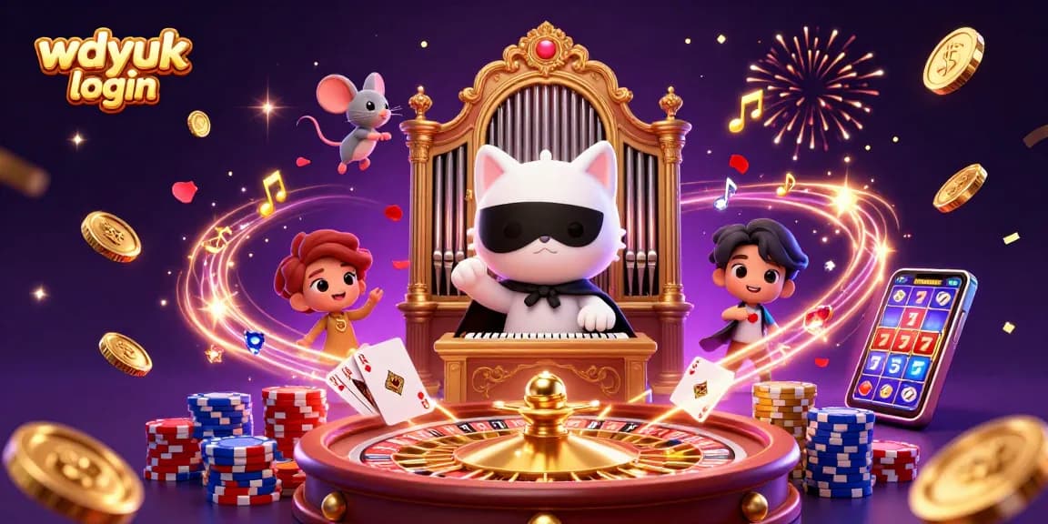 Engage with wdyuk login at this vibrant casino illustration featuring exciting game elements.