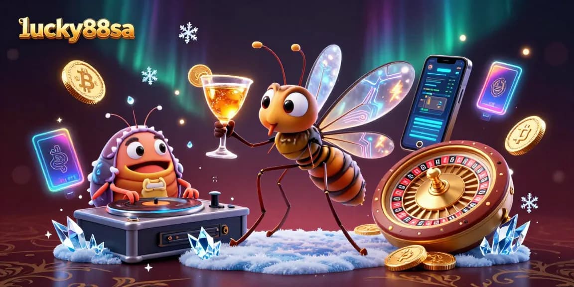 Win exciting jackpots at lucky88sa with vibrant casino characters and Bitcoin vibes.