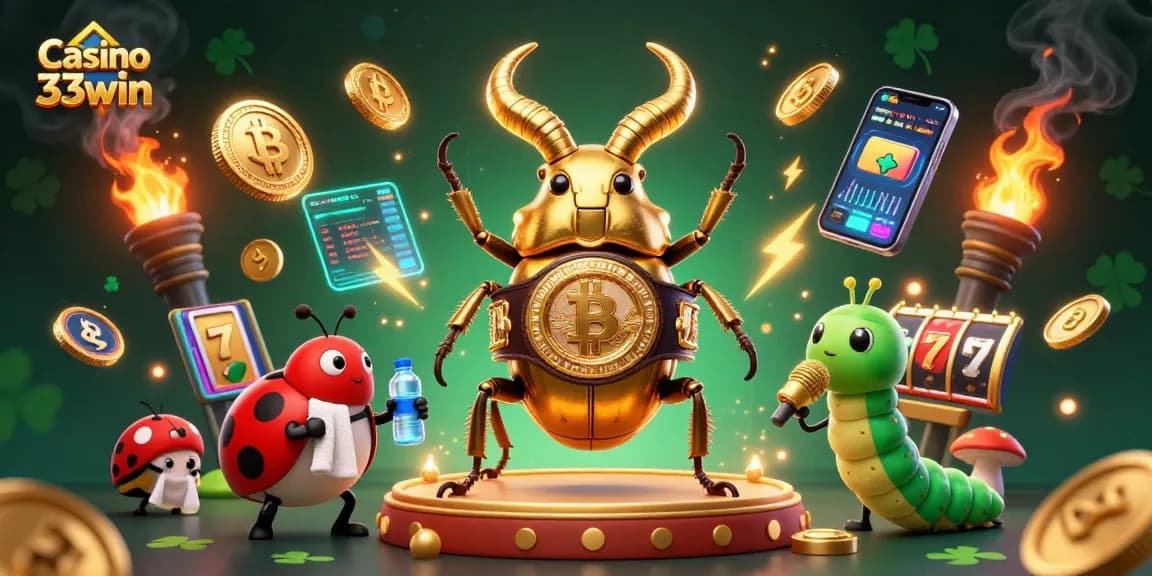 Experience exciting gameplay at Casino 33win with vibrant 3D characters and dynamic crypto elements.