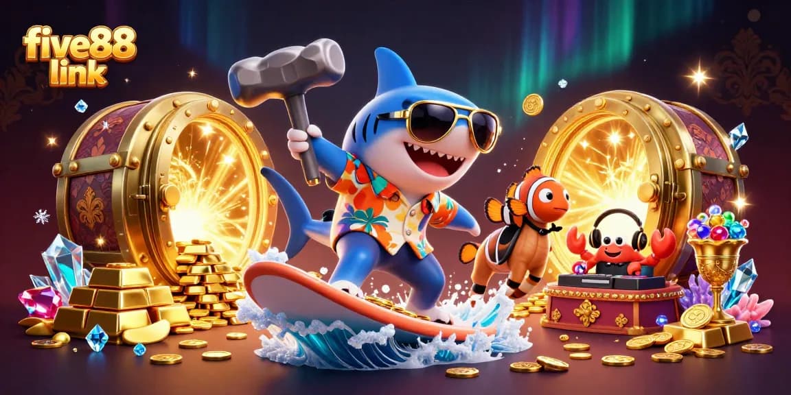 Experience winning thrills with five88 link, showcasing a vibrant underwater casino adventure.