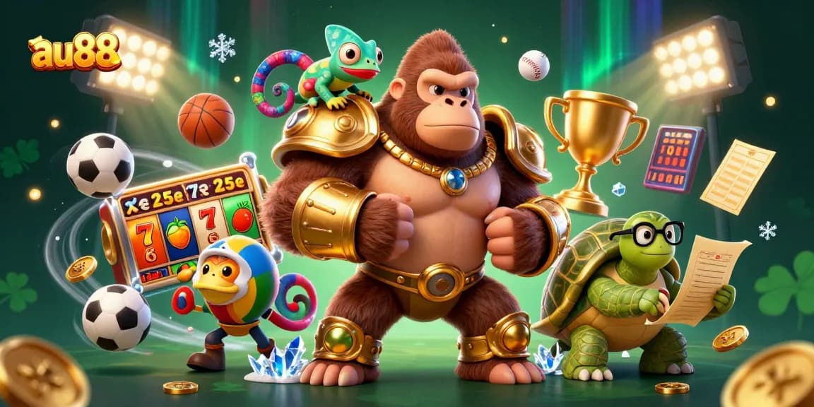 Win big with au88 at an exciting online gambling environment featuring dynamic characters and vibrant casino elements.