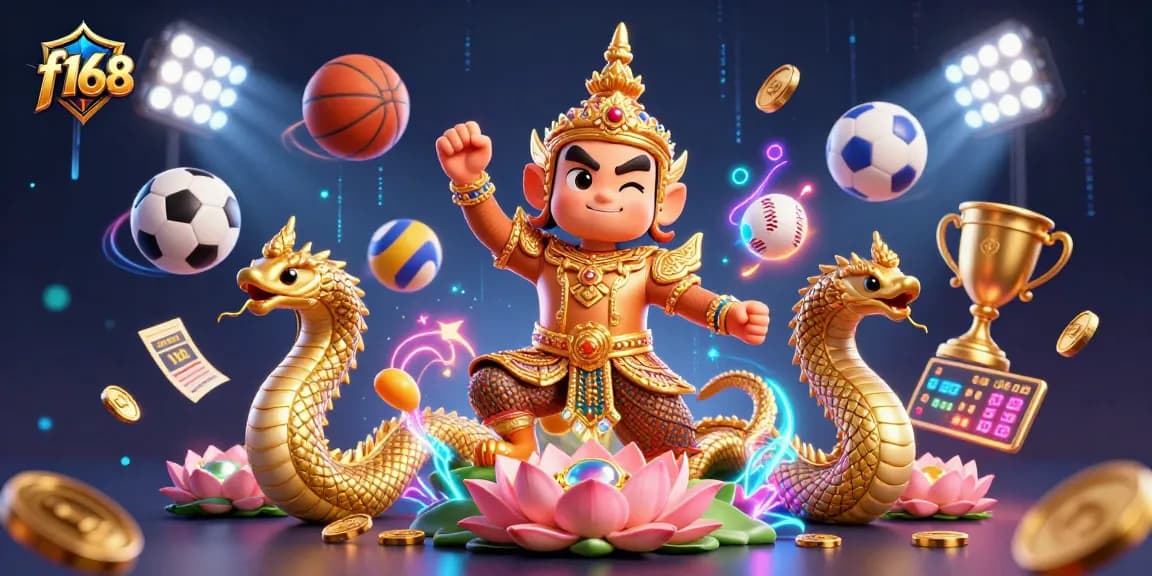 Experience the thrill of f168 sports betting with dynamic elements and stunning visuals in a vibrant casino setting.