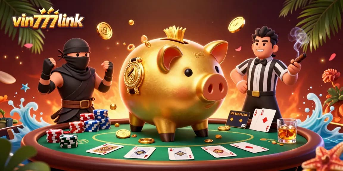 Experience the thrill of gaming with vin777link's dynamic online casino action featuring lively characters.