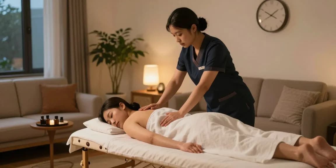 Experience premium 김포출장안마 service in a cozy home setting.