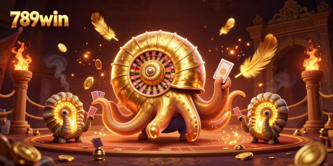 Engage in thrilling games at 789wiin with an ancient nautilus roulette and glowing companions.