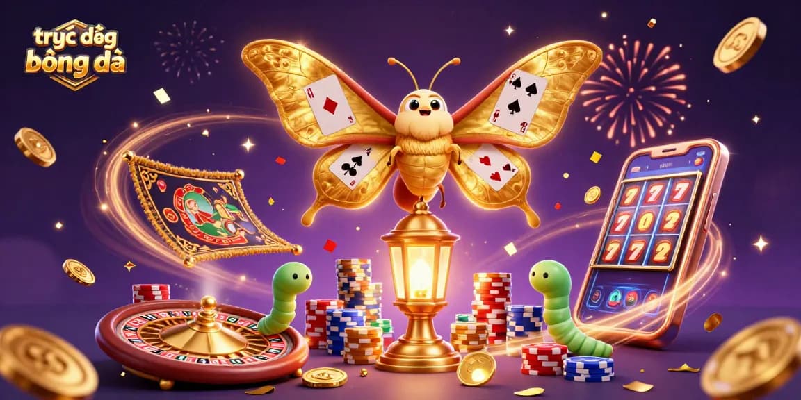 Experience trực tiếp bóng đá with thrilling casino motifs, featuring vibrant elements and iconic symbols.