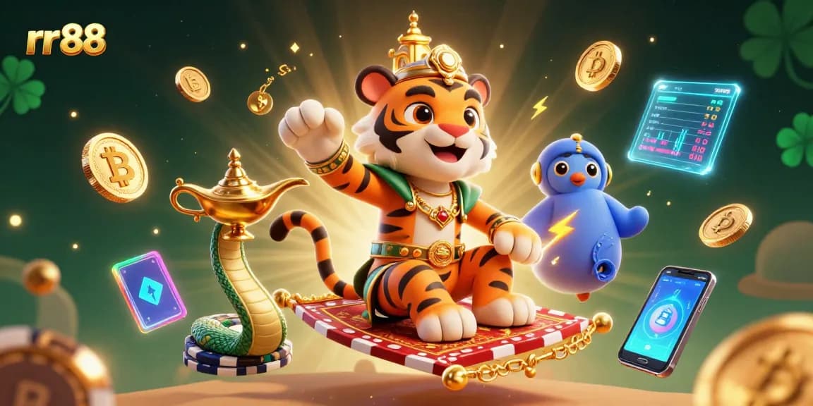 Engage with rr 88 at the vibrant online casino featuring an Arabian Nights sultan and glowing crypto elements.