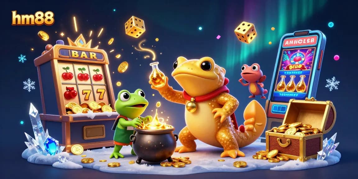 Experience ultimate gaming magic at hm88 with a golden salamander alchemist transforming metal into coins.