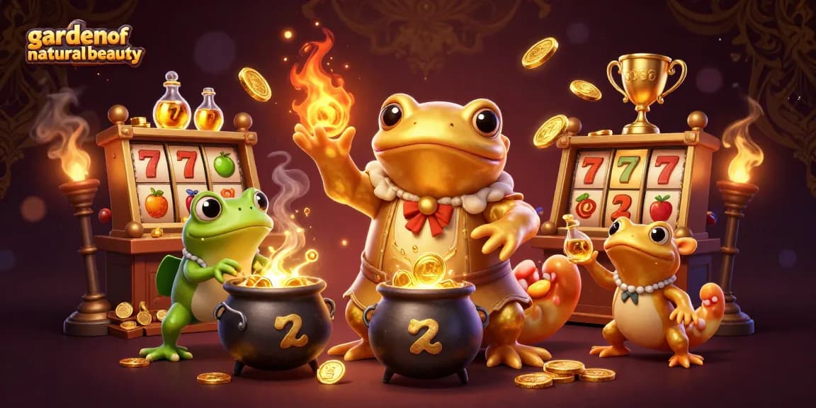 Gambarkan gardenofnaturalbeauty dengan alchemist emas dan slot jackpot, siap untuk menang!