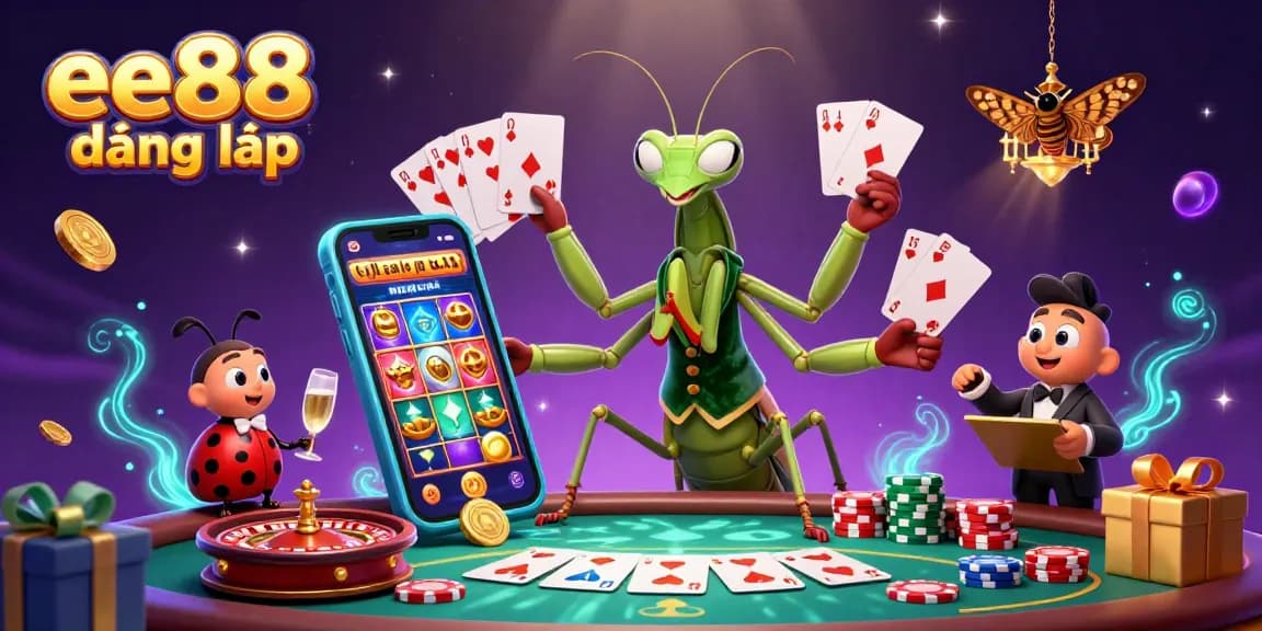 Engage with ee88 đăng nhập and experience thrilling casino fun, featuring a colorful slot game and vibrant characters.