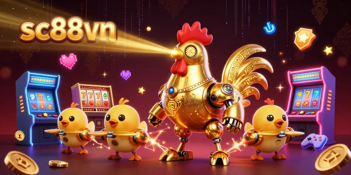 Experience thrilling gaming moments with sc88vn's vibrant 3D digital casino art featuring unique characters.