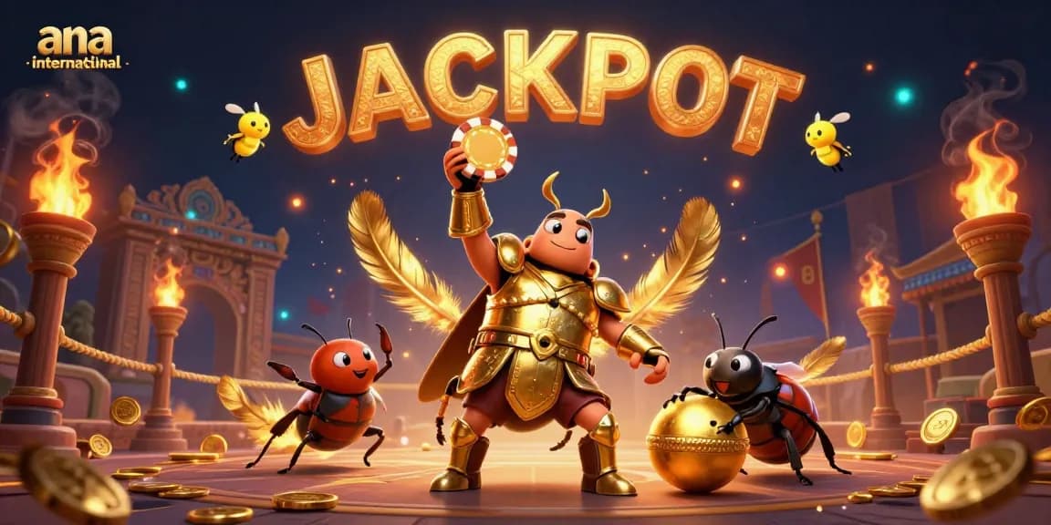 Win big at ana-international with a thrilling 3D illustration of jackpot excitement.