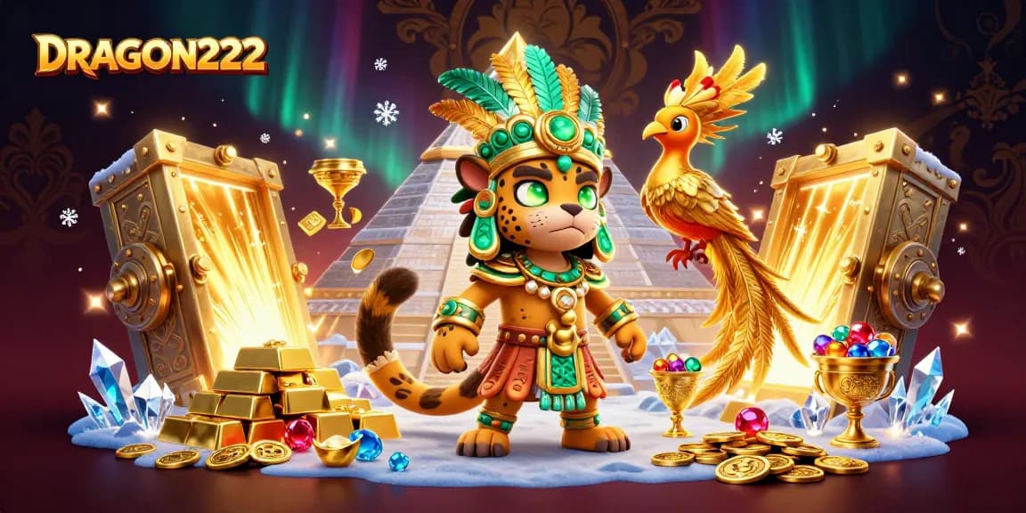 Spin and win with DRAGON222's exciting game elements in a vibrant 3D scene.