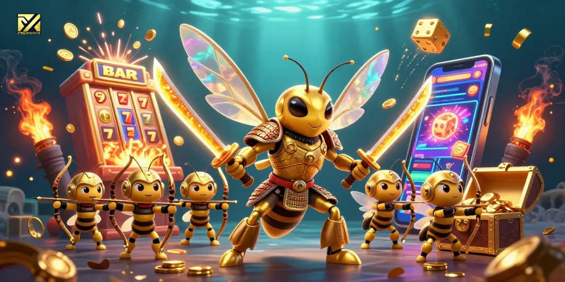 Experience the excitement of rakhoitv with dynamic characters and casino elements in an ultra-detailed 3D illustration.