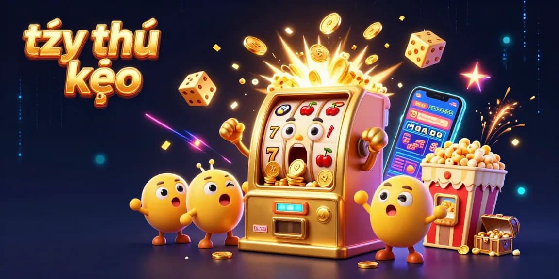 Engage in exciting tỷ lệ kèo action with a dynamic scene of golden slot machines celebrating jackpots.