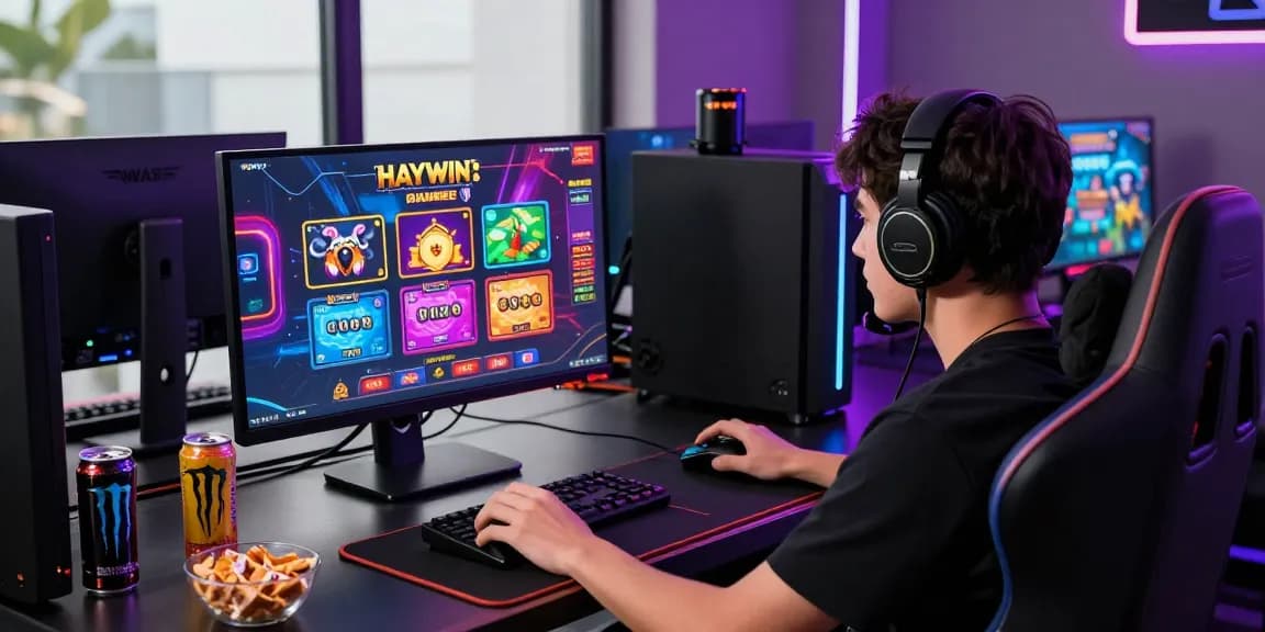 Engaging online gaming scene showcasing vibrant casino games from https://haywin.eu.com/ with a competitive player in action.