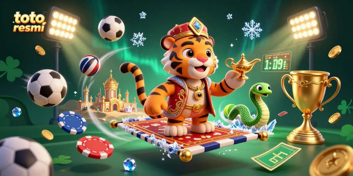 Gambarlah toto resmi saat sultan harimau dan lampu jin di latar belakang kasino yang megah.