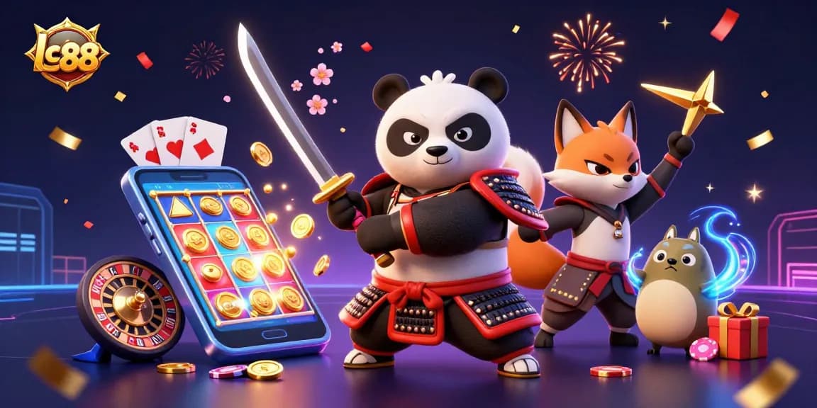 Spin the reels at lc 88 with a dazzling 3D illustration of heroic characters in a casino adventure.