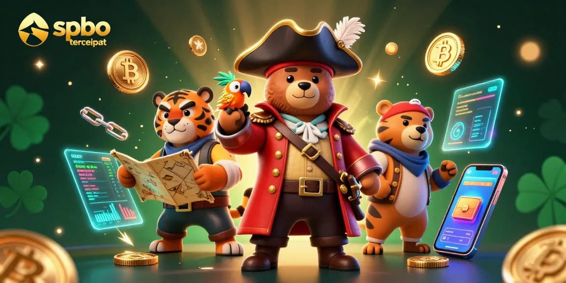 Engage in thrilling adventures with spbo tercepat through a vibrant 3D pirate casino scene.