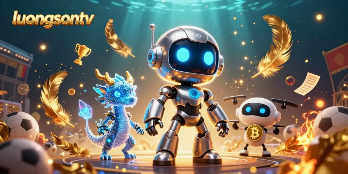 Experience thrilling sports betting with luongsontv in this vibrant 3D illustration.