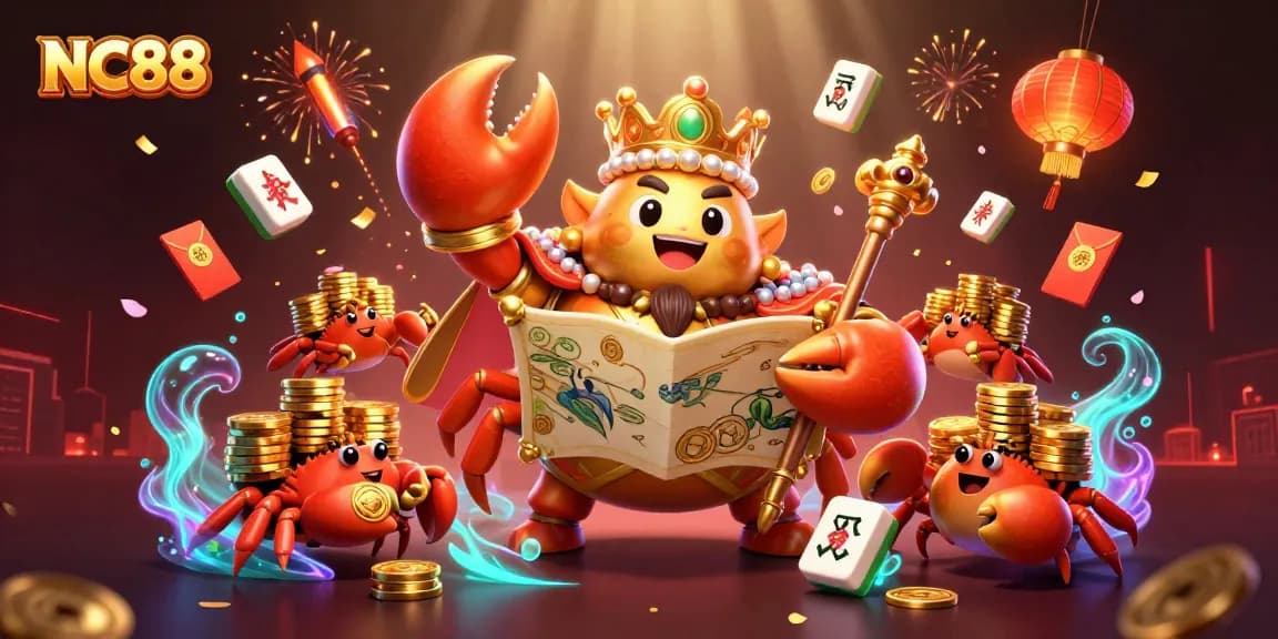 Join the adventure with NC88 as the golden crab emperor rules the casino realm!