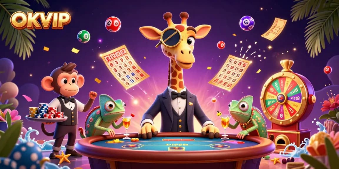 Engage in high-stakes gaming at OKVIP with vibrant elements and dynamic visuals.