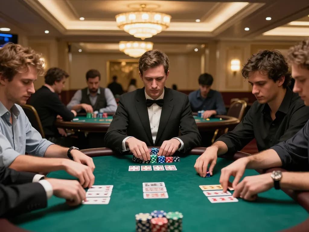 PH22 expert players participating in a competitive poker game at a luxury casino