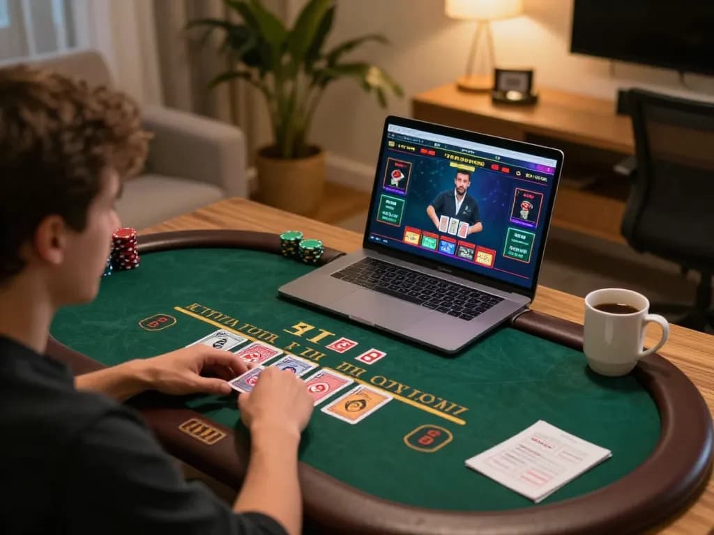 Player engaging in live dealer blackjack on bl555, showcasing a dynamic online gaming setup