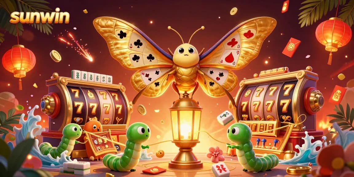 Experience jackpots with sunwin in this vibrant casino-themed digital illustration.