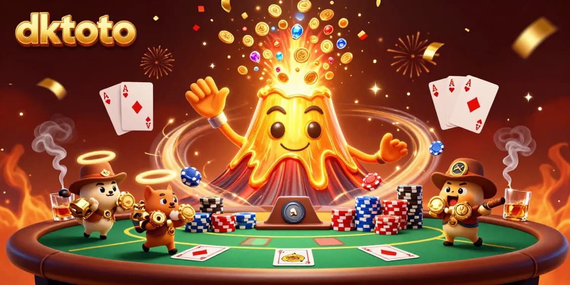 Experience the vibrant dktoto casino scene with a golden volcano and treasure-rich adventure.