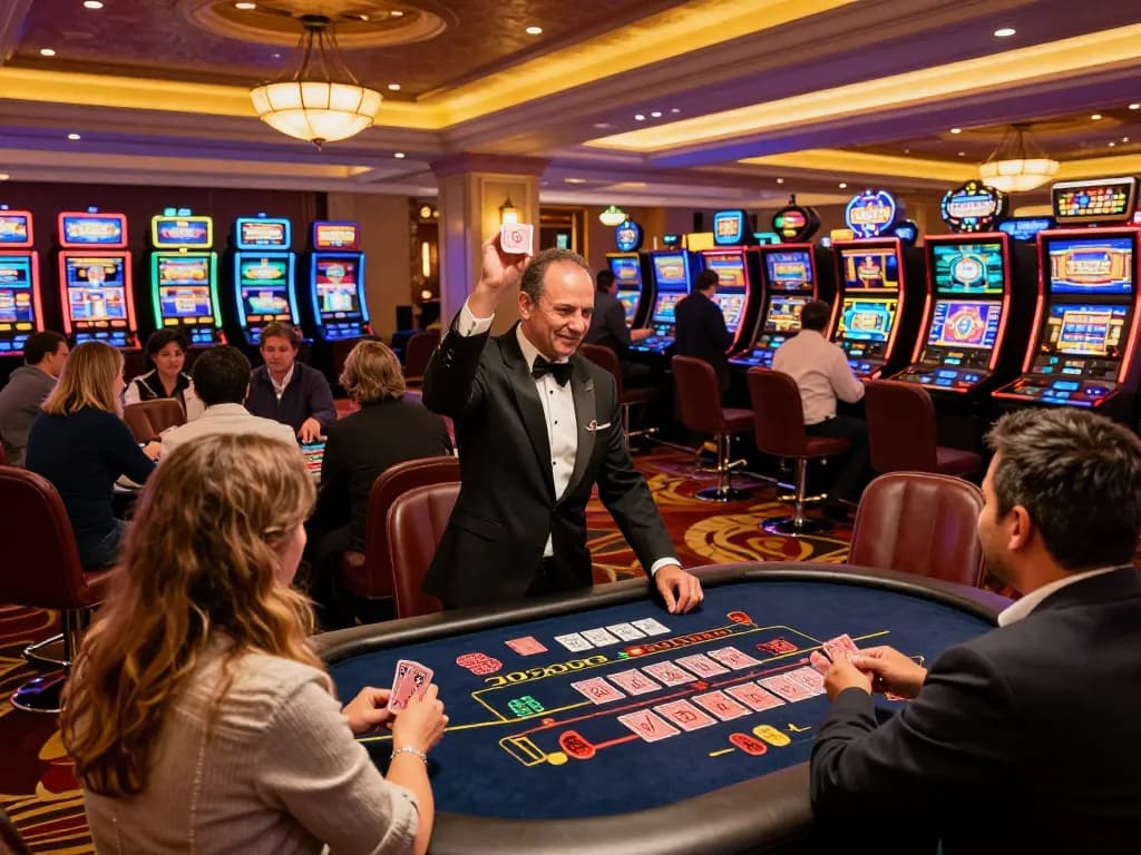 Players enjoying various games at net88io casino, celebrating wins and engaging with dealers.