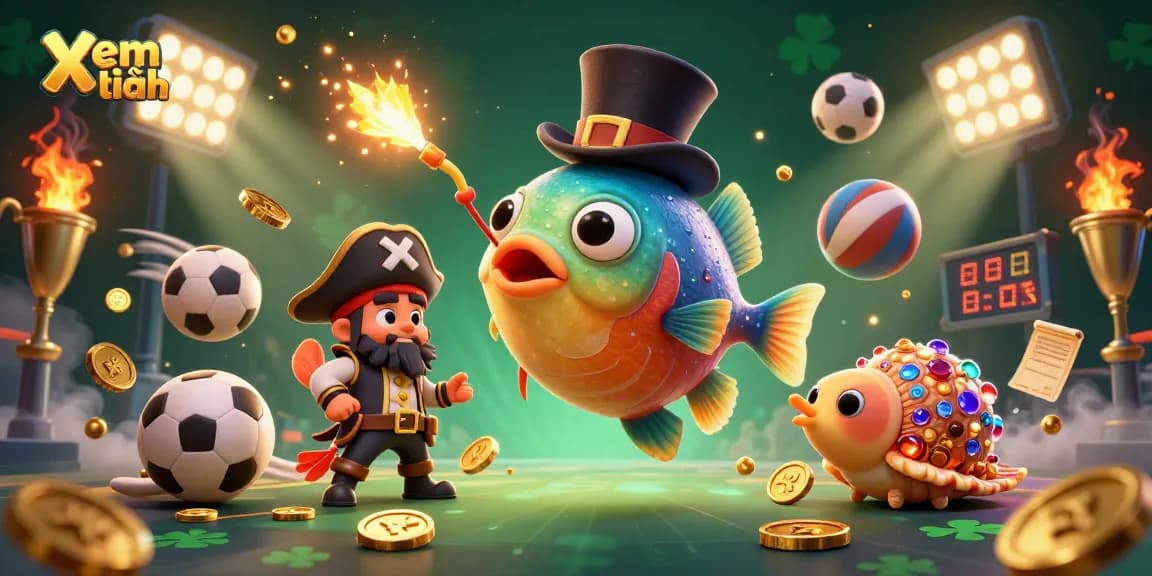 Experience Xem thêm thrilling moments with our deep-sea gambling adventure featuring colorful casino characters.