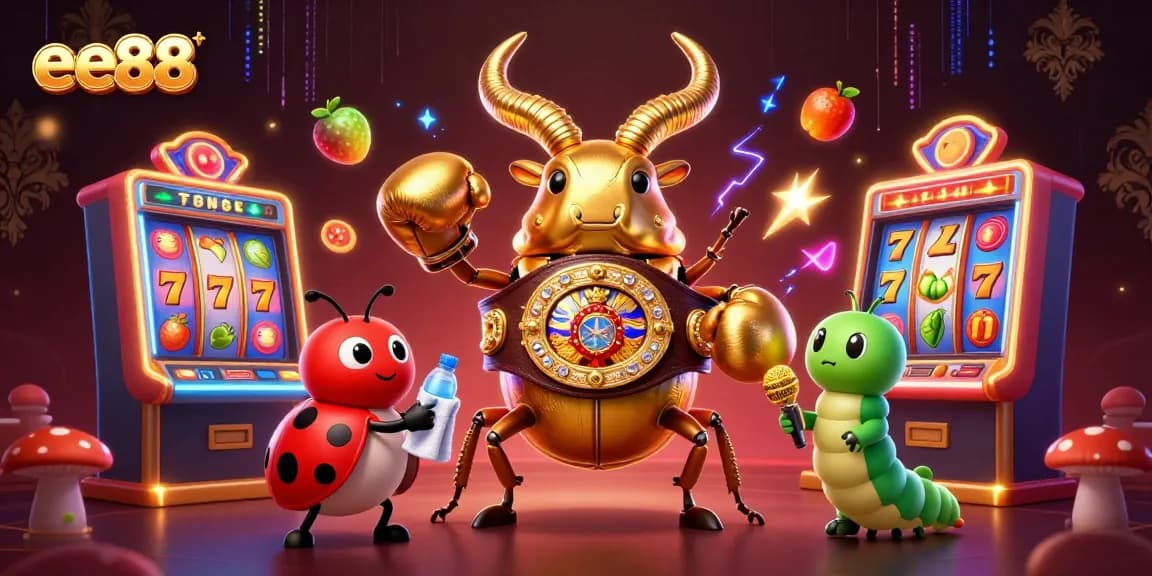 Engage in thrilling gameplay with the ee88 slot machines and dynamic characters in this vibrant casino scene.