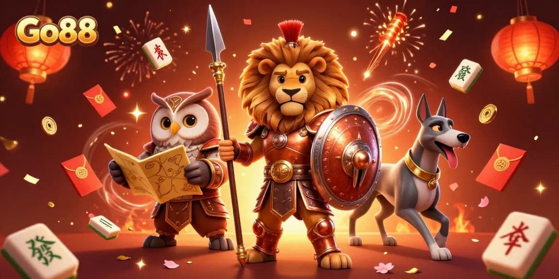 Engage with Go88's thrilling dynamic gaming experience in a vibrant casino backdrop.