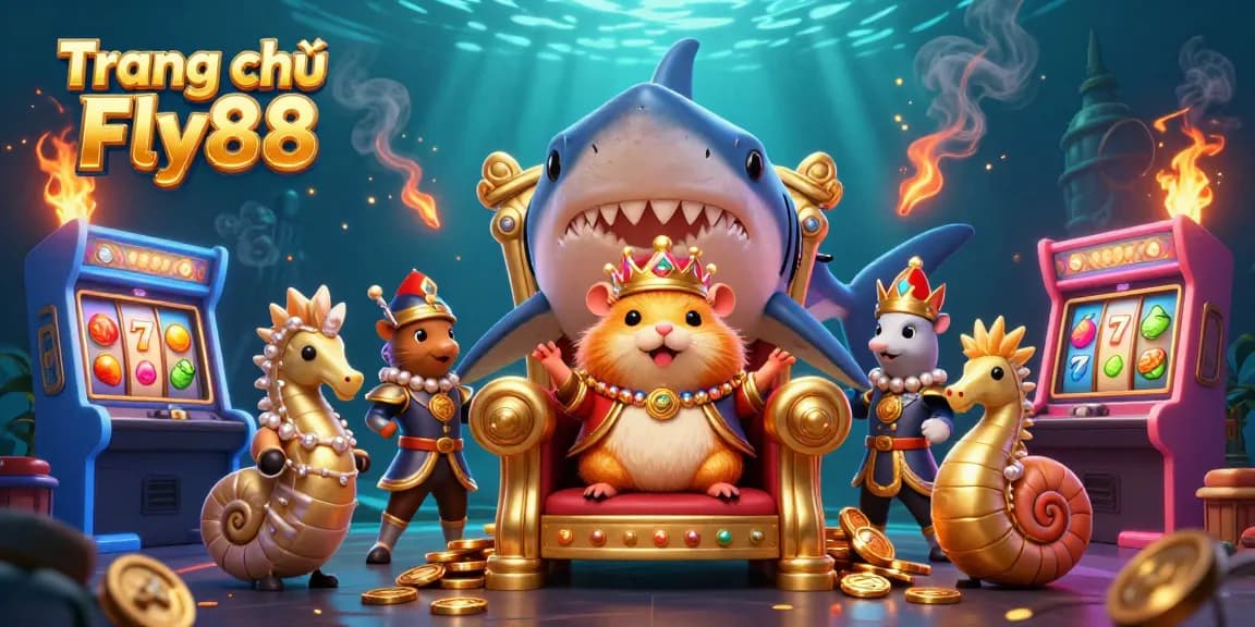Experience the thrilling gaming adventure at Trang chủ Fly88 with vibrant characters and lively casino animations.