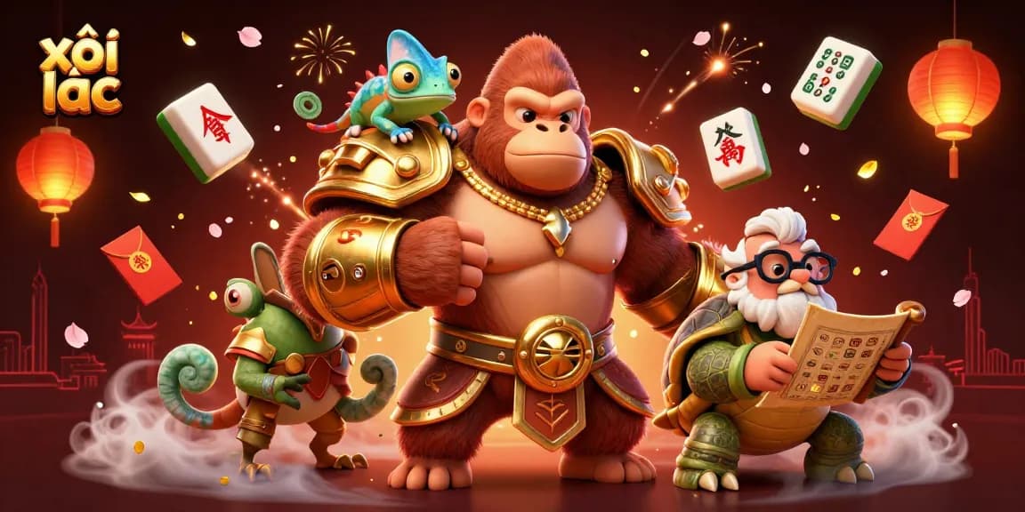 xôi lạc provides thrilling online gambling excitement in a vibrant casino-style illustration