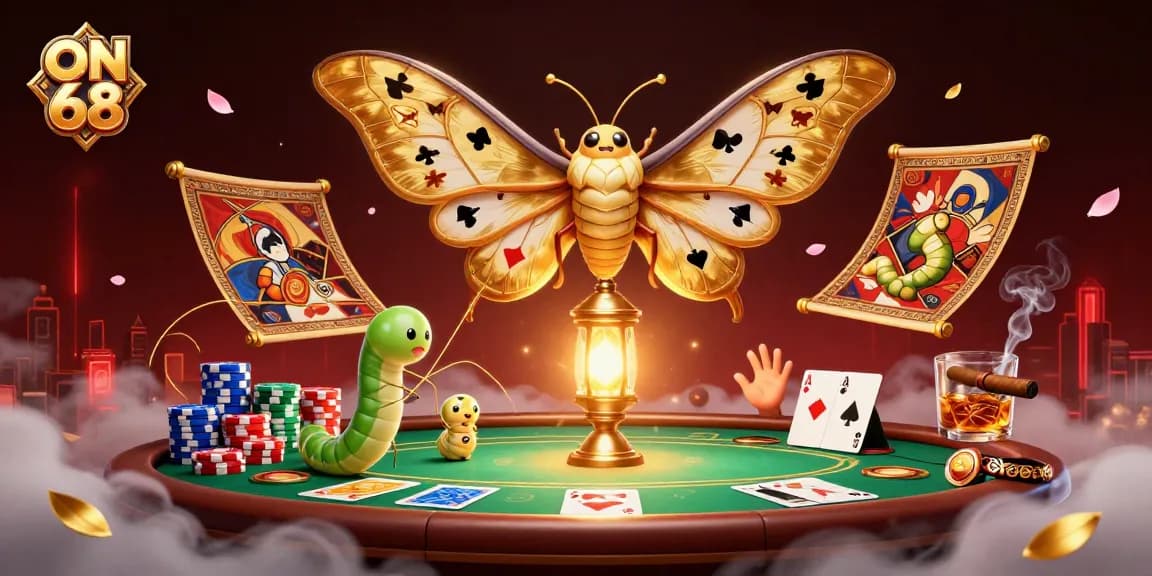 Experience thrilling gaming action at ON 68 with dynamic casino illustrations and engaging gameplay.